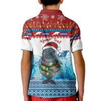 Personalised Cape Verde Christmas Kid Polo Shirt Manatee Feliz Natal - Wonder Print Shop