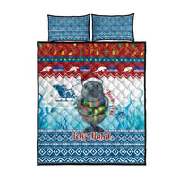 Personalised Cape Verde Christmas Quilt Bed Set Manatee Feliz Natal - Wonder Print Shop
