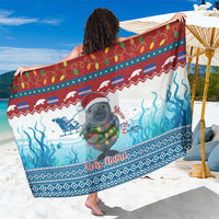 Personalised Cape Verde Christmas Sarong Manatee Feliz Natal - Wonder Print Shop