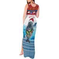 Personalised Cape Verde Christmas Tank Maxi Dress Manatee Feliz Natal - Wonder Print Shop