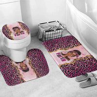 Black Her Story Bathroom Set Faith Pink Leopard - Wonder Print Shop