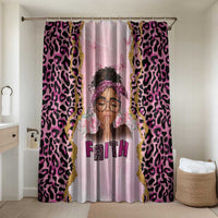 Black Her Story Bathroom Set Faith Pink Leopard - Wonder Print Shop