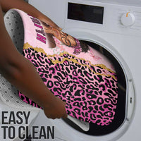 Black Her Story Bathroom Set Faith Pink Leopard - Wonder Print Shop