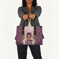 Black Her Story Leather Bag Faith Pink Leopard - Wonder Print Shop