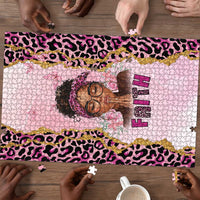 Black Her Story Puzzle Faith Pink Leopard - Wonder Print Shop