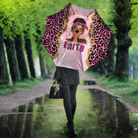 Black Her Story Umbrella Faith Pink Leopard - Wonder Print Shop