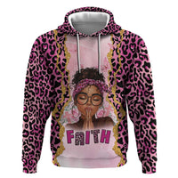 Black Her Story Zip Hoodie Faith Pink Leopard - Wonder Print Shop