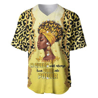 Black Her Story Baseball Jersey A Queen Turns Pain Into Power - Wonder Print Shop