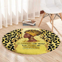 Black Her Story Round Carpet A Queen Turns Pain Into Power - Wonder Print Shop