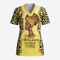 Black Her Story Scrub Top A Queen Turns Pain Into Power - Wonder Print Shop