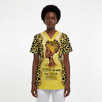 Black Her Story Scrub Top A Queen Turns Pain Into Power - Wonder Print Shop