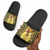 Black Her Story Slide Sandals A Queen Turns Pain Into Power - Wonder Print Shop