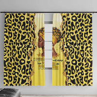 Black Her Story Window Curtain A Queen Turns Pain Into Power - Wonder Print Shop