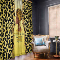 Black Her Story Window Curtain A Queen Turns Pain Into Power - Wonder Print Shop