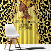 Black Her Story Window Curtain A Queen Turns Pain Into Power - Wonder Print Shop