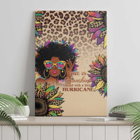 Black Her Story Sunshine Hurricane Canvas Wall Art Empowered Black Woman - Wonder Print Shop