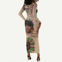 Black Her Story Sunshine Hurricane Long Sleeve Bodycon Dress Empowered Black Woman - Wonder Print Shop