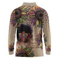 Black Her Story Sunshine Hurricane Long Sleeve Polo Shirt Empowered Black Woman - Wonder Print Shop