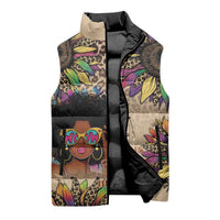 Black Her Story Sunshine Hurricane Sleeveless Puffer Jacket Empowered Black Woman - Wonder Print Shop