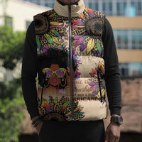 Black Her Story Sunshine Hurricane Sleeveless Puffer Jacket Empowered Black Woman - Wonder Print Shop