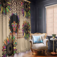 Black Her Story Sunshine Hurricane Window Curtain Empowered Black Woman - Wonder Print Shop