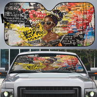 Black Her Story Graffiti Queen Auto Sun Shade Black Woman Empowerment - Wonder Print Shop