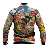 Black Her Story Graffiti Queen Baseball Jacket Black Woman Empowerment - Wonder Print Shop