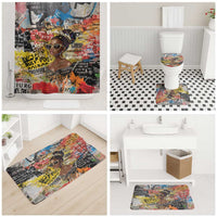 Black Her Story Graffiti Queen Bathroom Set Black Woman Empowerment - Wonder Print Shop