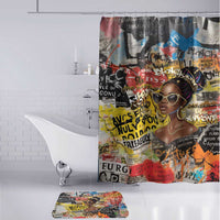 Black Her Story Graffiti Queen Bathroom Set Black Woman Empowerment - Wonder Print Shop