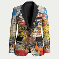 Black Her Story Graffiti Queen Blazer Black Woman Empowerment - Wonder Print Shop