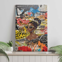 Black Her Story Graffiti Queen Canvas Wall Art Black Woman Empowerment - Wonder Print Shop