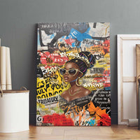 Black Her Story Graffiti Queen Canvas Wall Art Black Woman Empowerment - Wonder Print Shop