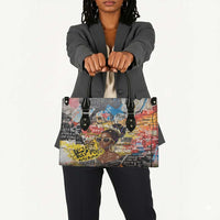 Black Her Story Graffiti Queen Leather Bag Black Woman Empowerment - Wonder Print Shop