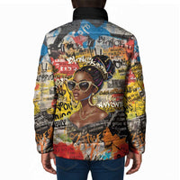 Black Her Story Graffiti Queen Padded Jacket Black Woman Empowerment - Wonder Print Shop