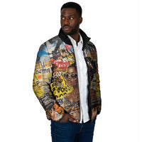 Black Her Story Graffiti Queen Padded Jacket Black Woman Empowerment - Wonder Print Shop