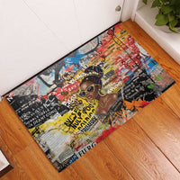 Black Her Story Graffiti Queen Rubber Doormat Black Woman Empowerment - Wonder Print Shop
