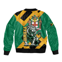 Jamaica Lion Bomber Jacket Coat Of Arms - Sporty Style