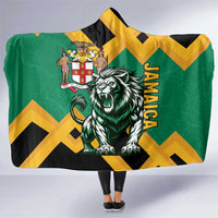 Jamaica Lion Hooded Blanket Coat Of Arms - Sporty Style
