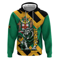 Jamaica Lion Hoodie Coat Of Arms - Sporty Style