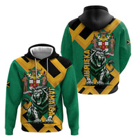 Jamaica Lion Hoodie Coat Of Arms - Sporty Style