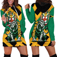 Jamaica Lion Hoodie Dress Coat Of Arms - Sporty Style