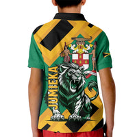 Jamaica Lion Kid Polo Shirt Coat Of Arms - Sporty Style