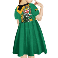 Jamaica Lion Kid Short Sleeve Dress Coat Of Arms - Sporty Style