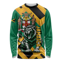 Jamaica Lion Long Sleeve Shirt Coat Of Arms - Sporty Style
