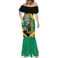 Jamaica Lion Mermaid Dress Coat Of Arms - Sporty Style