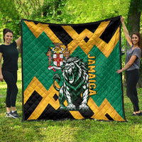 Jamaica Lion Quilt Coat Of Arms - Sporty Style