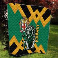 Jamaica Lion Quilt Coat Of Arms - Sporty Style