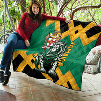 Jamaica Lion Quilt Coat Of Arms - Sporty Style
