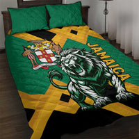 Jamaica Lion Quilt Bed Set Coat Of Arms - Sporty Style