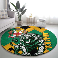Jamaica Lion Round Carpet Coat Of Arms - Sporty Style